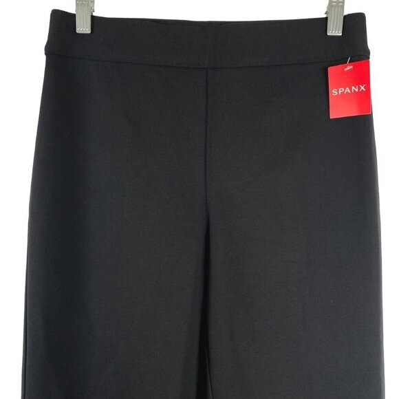 Spanx The Perfect Double Slit Pant Wide Leg Medium Black Stretch NWT PT-2217 - Picture 3 of 10